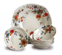 Thun 1794 Bernadotte, set de compote, ivoire, fleurs, Thun, 7 d.