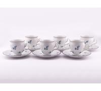 Thun 1794 Bernadotte, tasse à café avec soucoupe, 170 ml, roses bleues, Thun