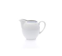 Thun 1794 Grand pot à lait, porcelaine tchèque, 0,35 l, dentelle blanche, bord bleu, Thun
