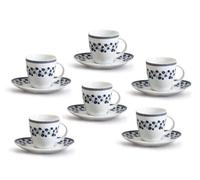 Thun 1794 Loos, set de tasses et soucoupes, 220 ml, porcelaine Thun, 6 pièces