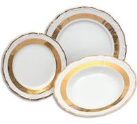 Thun 1794 Marie Louise, ensemble d'assiettes, or, Thun, 18 d