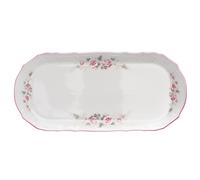 Thun 1794 Plateau carré, 37 cm, porcelaine tchèque, Bernadotte, rose, rayure rose, Thun