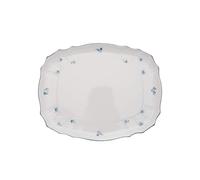 Thun 1794 Plateau carré, 40 cm, porcelaine tchèque, Bernadotte, roses bleues, Thun