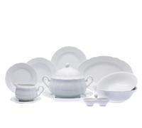 Thun 1794 Service de table, blanc, porcelaine tchèque, Rose, Thun, 25 d.