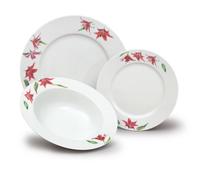 Thun 1794 Set d'assiettes, porcelaine tchèque, Lilie, 18 d., porcelaine Thun