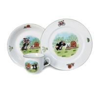 Thun 1794 Taupe et escargot, set pour enfants, porcelaine tchèque, Thun, 3 pièces