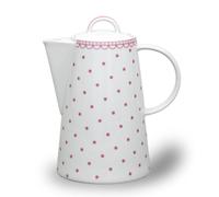 Thun 1794 Tom, cafetière, 1,2 l, points roses, porcelaine Thun