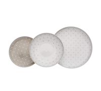 Thun 1794 Tom, service d'assiettes, porcelaine tchèque, 18 d., points gris, Thun
