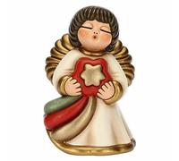 THUN, Angelo Limited Edition en céramique décorée à la Main, Version Petite, Ligne souhaits de Noël, 7,5 x 7,8 x 11,5 cm h