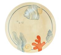 THUN, Assiette à gâteau en porcelaine, ligne mer à aimer, maison et cuisine, idée cadeau pour la cuisine, Ø 32 cm