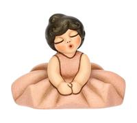 THUN - Ballerine Rose Assise - céramique - Collection Bonbonnière - 6,3 x 4,9 x 5 cm