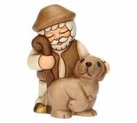 Thun - Berger avec Chien - céramique - Collection crèche Classique - 5,8 x 4,8 x 7,9 cm