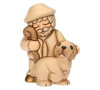 Thun - Berger avec Chien - céramique - Collection crèche Classique - 5,8 x 4,8 x 7,9 cm