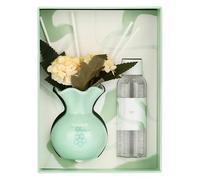 THUN Boîte Cadeau Mini diffuseur avec Fleurs, Bleu, Stoneware, Collection bonbonnière 100 ML, 5,9 x 5,9 x 10,9 cm