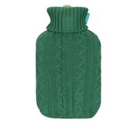 THUN - Boule d'eau chaude avec couverture en tricot jaqard Embrasse-AMI, vert