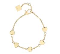 THUN - Bracelet avec cinq cœurs - métal, verre, résine - Collection dédiée à vous - 16 + 3 cm