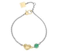 THUN - Bracelet cœur et perle - métal, verre, résine - Collection dédiée à vous - 16 + 3 cm