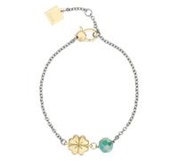 THUN Bracelet trèfle à quatre feuilles et perles - Métal, verre, résine - Collection dédiée à vous - 16 + 3 cm