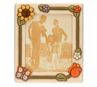 THUN, Cadre Photo Maxi en céramique décoré à la Main avec décorations Florales, Ligne Country, 29,5 x 34,5 x 2 cm, Espace Photo 21,5 x 25,6 cm