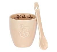 THUN, Caféino Quadrifoglio avec cuillère en porcelaine, Ø 3,5 cm, 6,5 cm, 110 cc, cuillère 10 cm