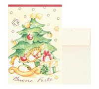 THUN - Carte de voeux arbre avec cadeaux - papier - Collection Noël - 11 x 16 cm
