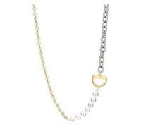 THUN - Collier avec cœur et perles - métal - Collection dédiée à vous - 40 + 5 cm