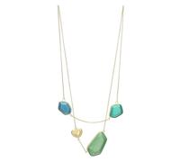 THUN - Collier avec pierres et cœur - céramique, métal - Collection dédiée à vous - 90 + 5 cm