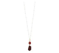 THUN - Collier avec pierres pendantes et trèfle - céramique - Collection dédiée à vous - 70 + 5 cm