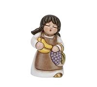 THUN® - Femme avec Fruits - Version Blanche - Figurines Nativité Classique - Céramique - Les Classiques