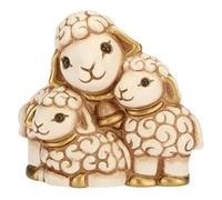 THUN - Figurine de crèche Groupe de Moutons - Décorations de Noël Maison - Ligne crèche Classique - Céramique - 6,1 x 3,3 x 5,5 h cm