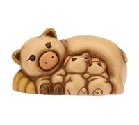 THUN - Groupe porcelets avec Chiots - crèche Classique - céramique - 6,8 x 4,3 x 3,5 cm