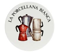 THUN La Porcellana Bianca, Dessous de Plat Rond en Porcelaine décorée, Ligne Conserve, Ø18 cm
