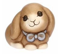 THUN Lapin Roger avec Petit nœud en céramique, Collection Jardin de Printemps, 7,9 x 5,7 x 6,6 cm