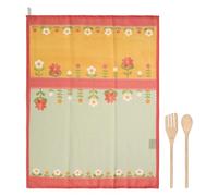 THUN - Lot de 1 torchon en Coton et 2 louches en Bois Florianne