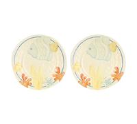 THUN Lot de 2 assiettes à fruits en mélamine Mer à aimer