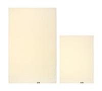 THUN Lot de 2 Serviettes crème, 100% Coton, Collection Iconic Elengance, 40 x 60 cm, 60 x 100 cm