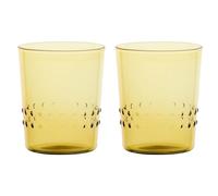 THUN - Lot de 2 verres à eau Bloomia - Verre borosilicate - Collection Jardin de printemps - Ø 6,5 cm, 11,8 cm h