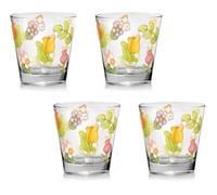 THUN - Lot de 4 verres colorés en verre Happy Country