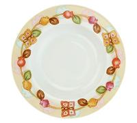 THUN - Lot de 6 assiettes Grace - Ligne Grace, Home Is Where Your Family Is - Cuisine, pour la table - Porcelaine - Ø 27 x 1,6 cm - Ø 23 x 4,3 cm - Ø 21 x 1,6 cm