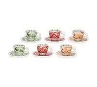 THUN Lot de 6 tasses à expresso en porcelaine