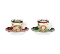 THUN - Lot de 6 tasses à expresso en porcelaine Surprises de Noël