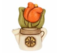 THUN - Mini arrosoir avec Tulipe - céramique - Collection Bonbonnière - 4,6 x 3,3 x 6,1 cm