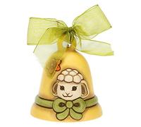 THUN Pasqua Limited Edition 2023, Cloche Jaune en céramique décorée à la Main, Ligne de Pâques Fabuleuse, 7,2 x 7,2 x 8 cm h