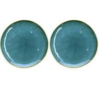 THUN Rose & Tulipani - Assiette de fruits Concert Bleu Avio (Lot de 2)