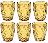 THUN ROSE & TULIPANI - Lot de 6 verres Amber Diamond