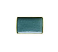 THUN Plateau rectangulaire Rose & Tulipani 20 x 13 cm Concerto Blu Avio