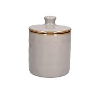 THUN Rose & Tulipani Pot de couleur gris perle en céramique avec bord doré, ligne de concert 1100 ml