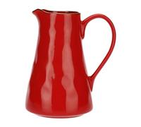 THUN Roses & Tulipes, Grand pichet de Couleur Corail en céramique avec Bord doré, Ligne de Concert, capacité 1,7 L