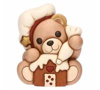 Thun - Teddy Chef en céramique, Grand - Thunland - 13,3 x 11,6 x 15,9 cm
