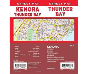 Thunder Bay / Kenora / Fort Frances / Dryden - Carte des rues de l'Ontario | GM Johnson